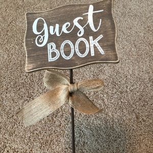 Wedding guest book and cards (both signs)